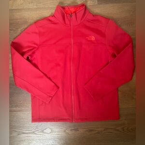 The North Face Red Softshell Full Zip Jacket Windwall technology